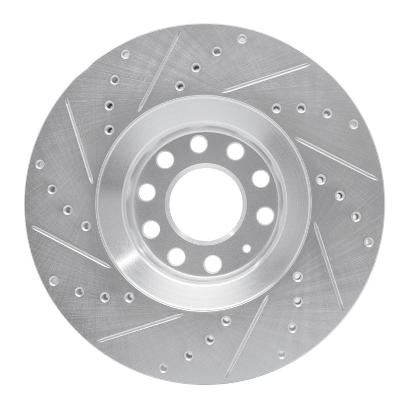 DFC 98-09 Audi S4 Front Right Drilled & Slotted Silver Brake Rotor