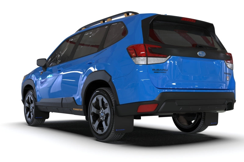 Rally Armor 22-24 Subaru Forester & Wilderness Black UR Mud Flap w/Wild Orange Logo