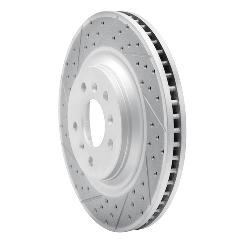 R1 06-16 Buick Lucerne Front Left Drilled & Slotted Geo-Carbon Rotor