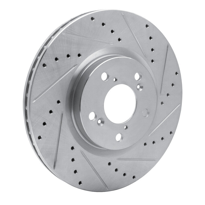 DFC 07-20 Acura RLX Front Right Drilled & Slotted Silver Brake Rotor
