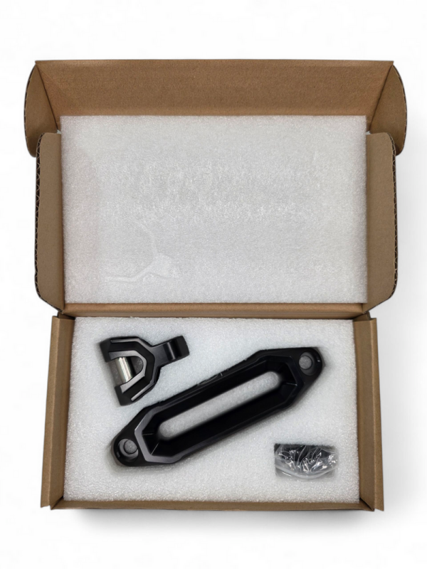 Elektric Offroad Winch Hawse Fairlead And Hook Combo Anodized Black