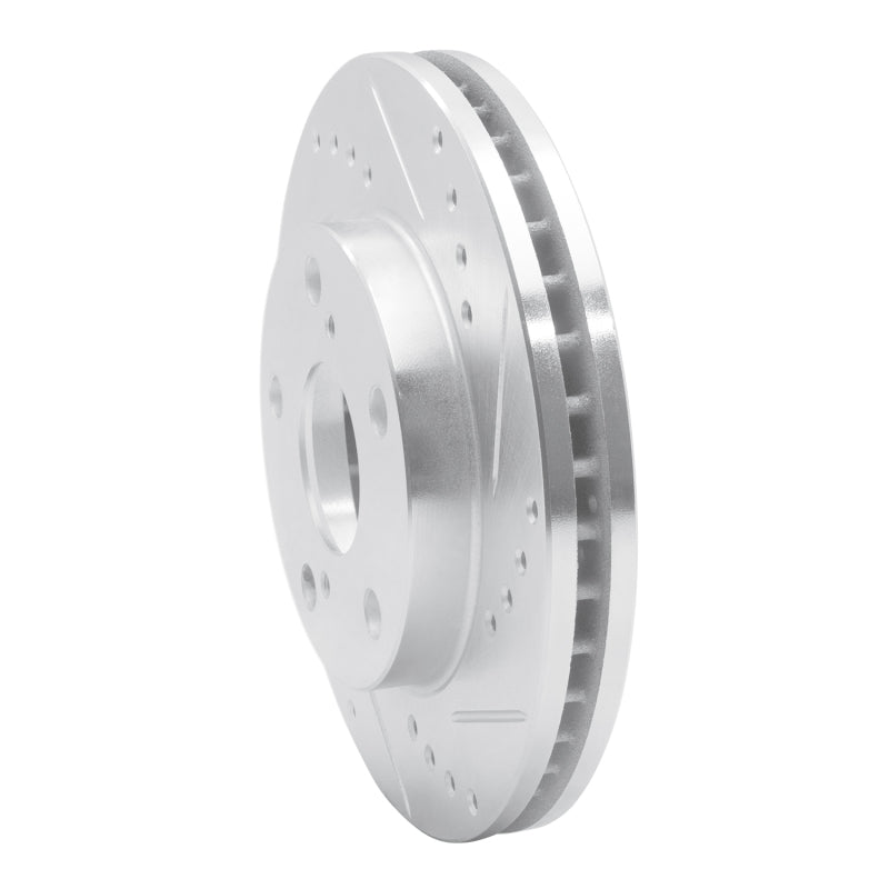 R1 92-01 Toyota Camry Front Right Drilled & Slotted Silver Brake Rotor
