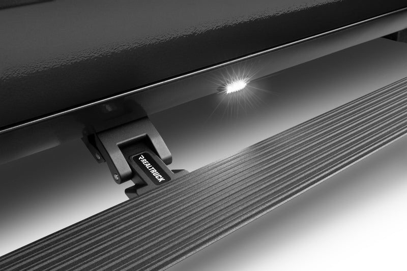 RealTruck 11-22 Ram 2500/3500 CC 4dr VoltStep Electric Running Board Kit (No Drill) - Tex. Blk