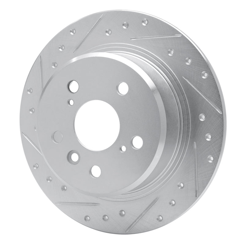 DFC 95-99 Toyota Avalon Rear Left Drilled & Slotted Silver Brake Rotor