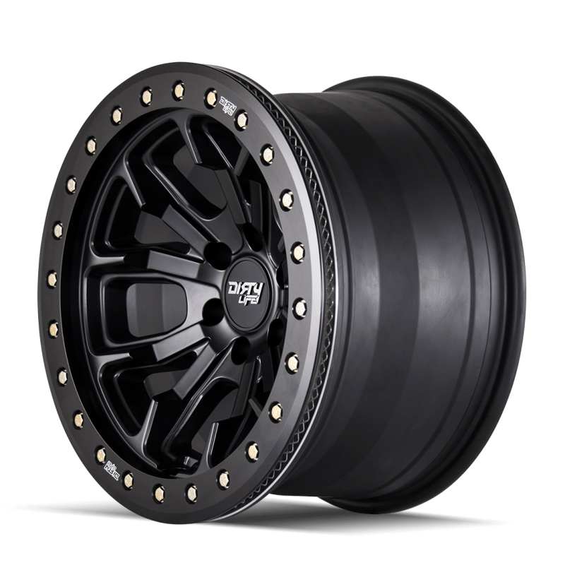 Dirty Life 9303 DT-1 17x9 / 5x127 BP / -38mm Offset / 78.1mm Hub Matte Black Wheel - Beadlock
