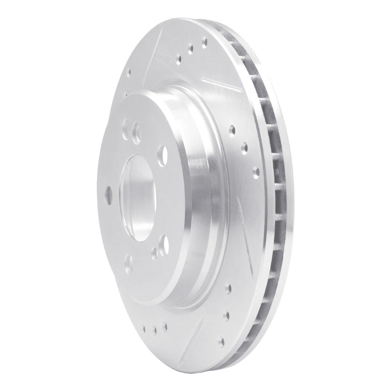 DFC 92-95 Mercedes-Benz E420 Rear Left Drilled & Slotted Silver Brake Rotor