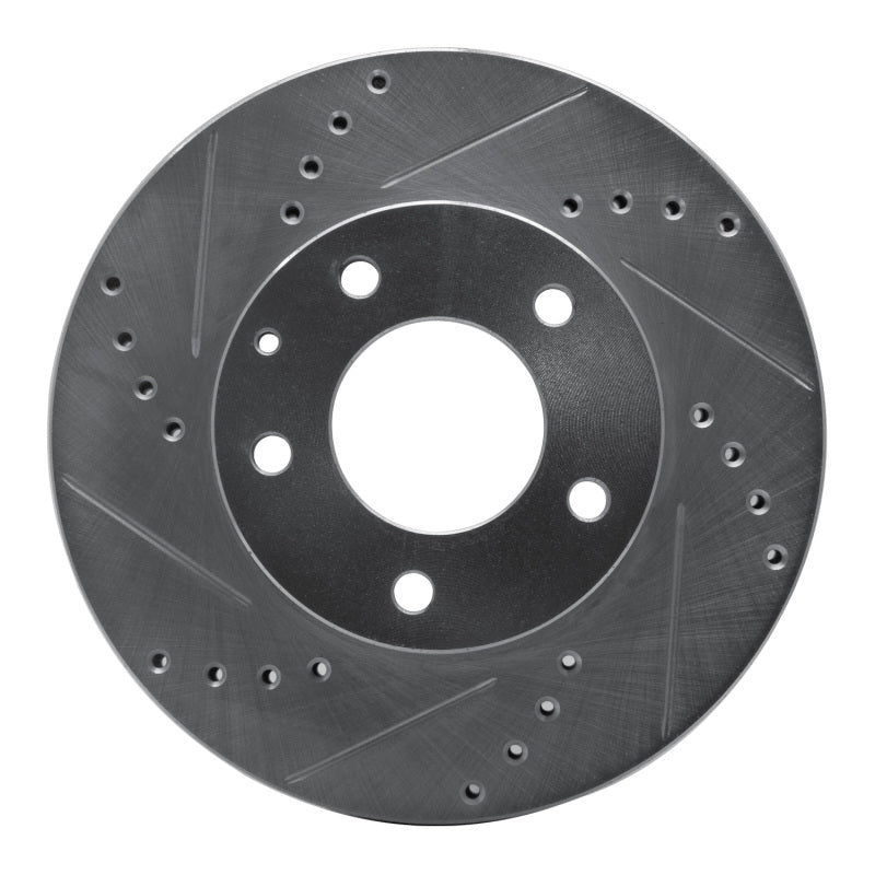 DFC 92-95 Mazda MPV Front Left Drilled & Slotted Silver Brake Rotor