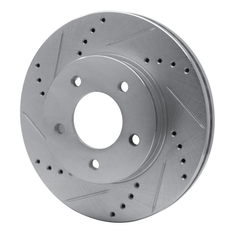 DFC 96-98 Mazda MPV Front Left Drilled & Slotted Silver Brake Rotor