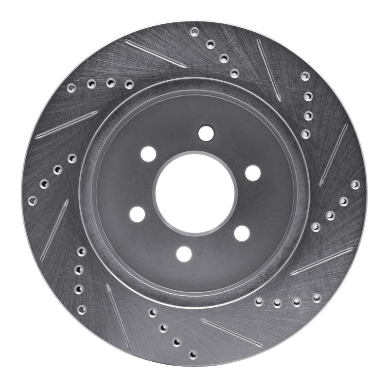 DFC 03-04 Dodge Dakota RWD Front Left Drilled & Slotted Silver Brake Rotor