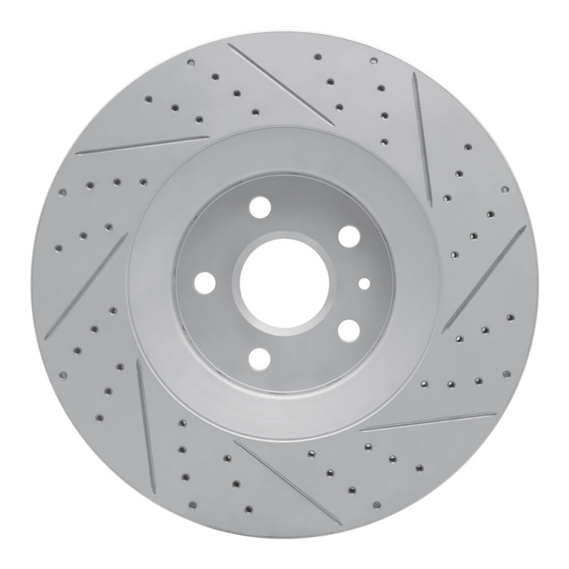 R1 09-15 Cadillac Cts Front Left Drilled & Slotted Geo-Carbon Rotor