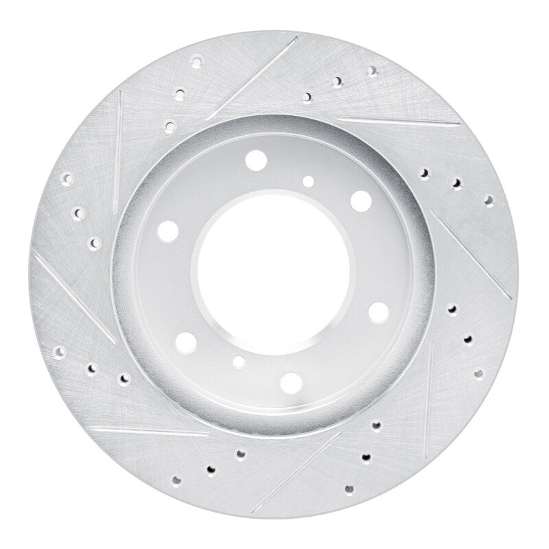 DFC 07-17 Mitsubishi Montero Sport (Mexico) Front Right Drilled & Slotted Silver Brake Rotor
