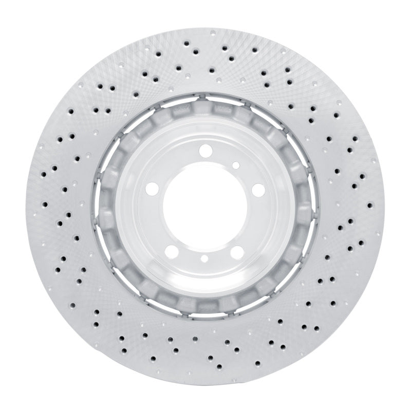 R1 16-23 Porsche Cayman Left Rear Drilled Carbon Alloy GeoMET Rotor