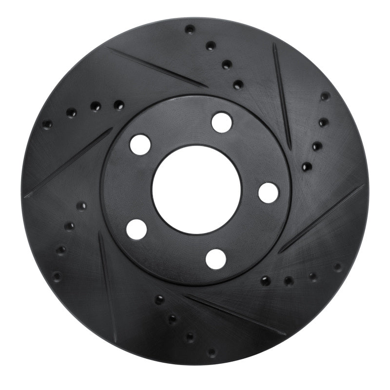 R1 98-98 Volkswagen Passat (USA/Canada) Front Right Drilled & Slotted Black Brake Rotor