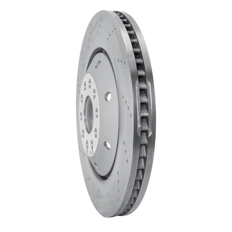 R1 03-04 Audi RS6 Left Front Drilled Carbon Alloy GeoMET Rotor