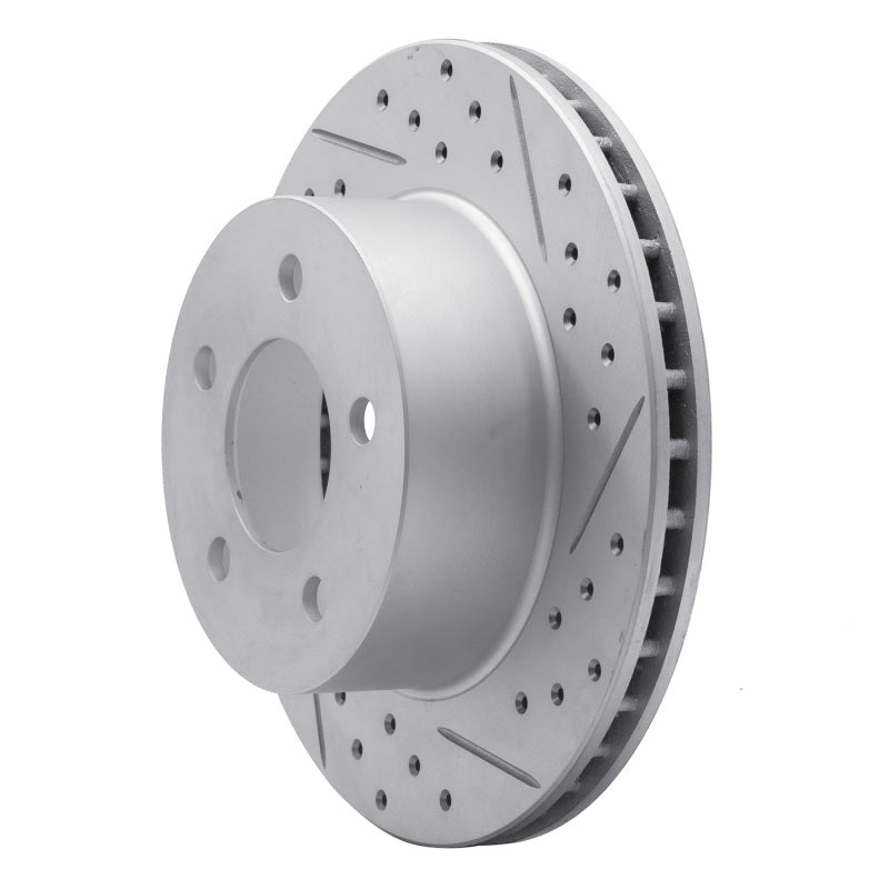 R1 90-99 Jeep Grand Cherokee Front Right Drilled & Slotted Geo-Carbon Rotor