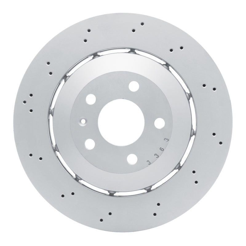 R1 13-15 Audi RS5 Rear Drilled Carbon Alloy GeoMET Rotor