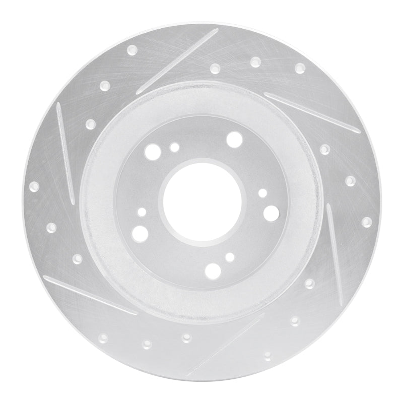 R1 00-09 Honda S2000 Rear Right Drilled & Slotted Silver Brake Rotor