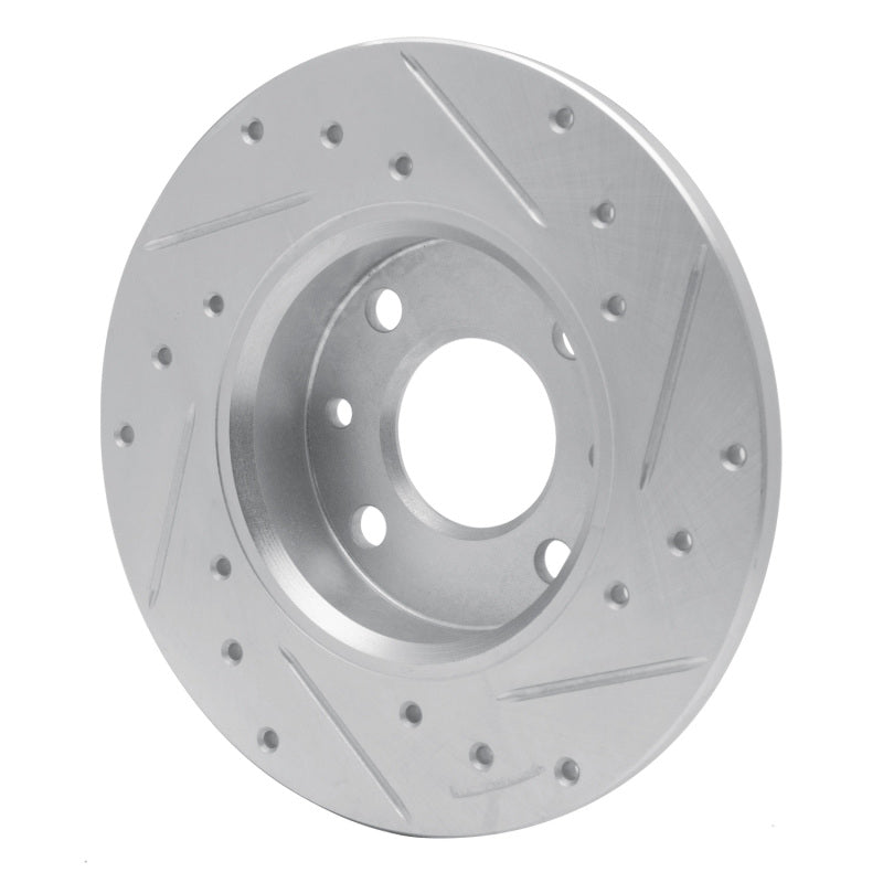 DFC 09-19 Fiat 500 (Mexico) Rear Left Drilled & Slotted Silver Brake Rotor