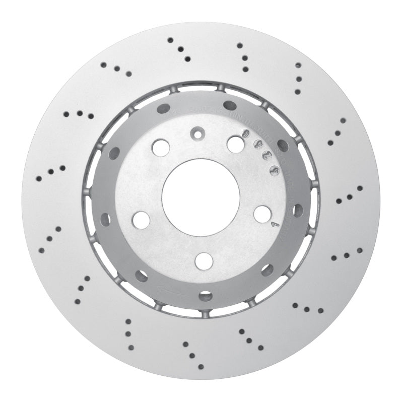 R1 07-08 Audi RS4 Right Rear Drilled Carbon Alloy GeoMET Rotor