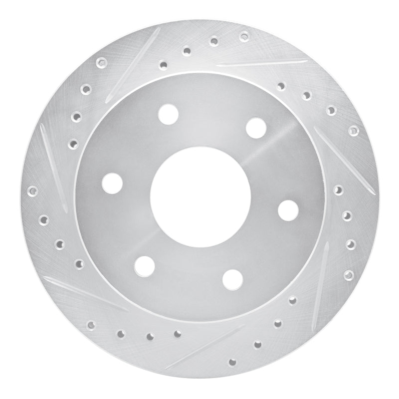 DFC 88-00 Cadillac Escalade Front Left Drilled & Slotted Silver Brake Rotor