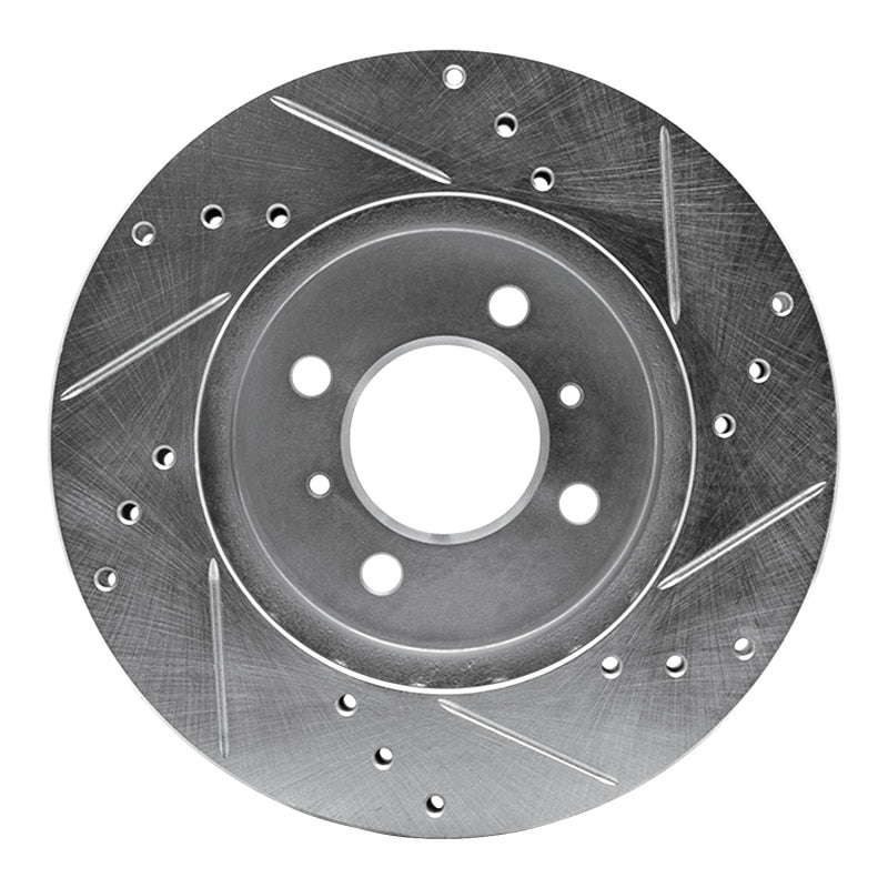 DFC 98-07 Mitsubishi Lancer Front Left Drilled & Slotted Silver Brake Rotor