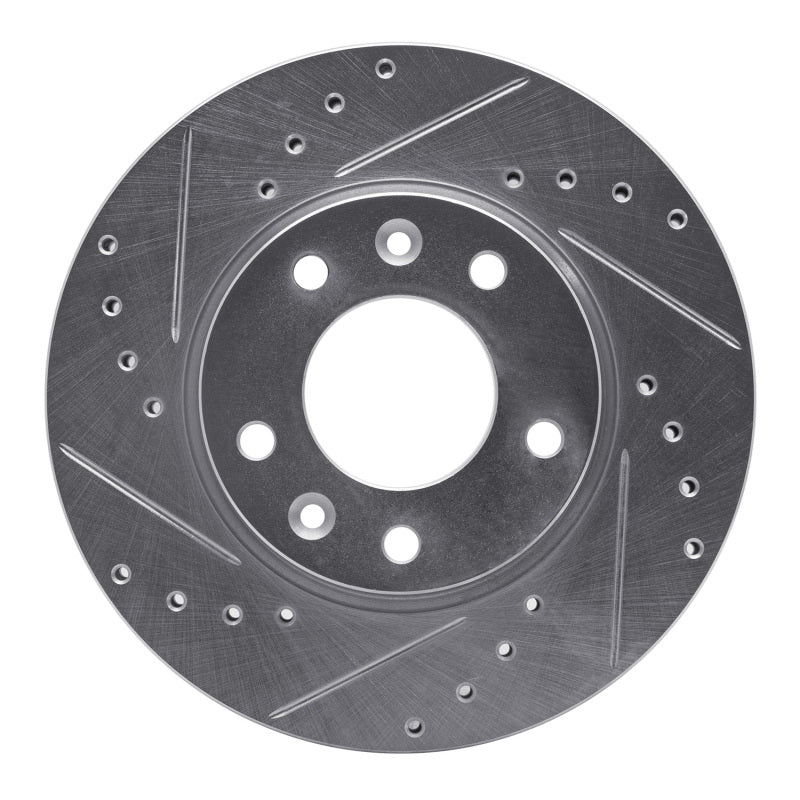 DFC 02-02 Kia Sedona Front Left Drilled & Slotted Silver Brake Rotor