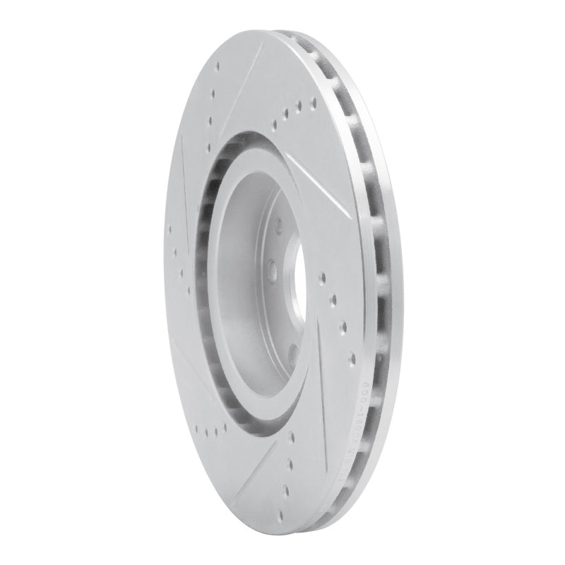R1 91-20 Alfa Romeo 164 Front Right Drilled & Slotted Silver Brake Rotor