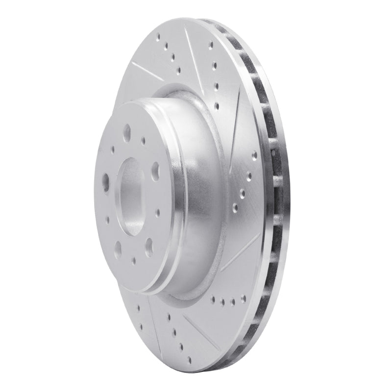 DFC 17-25 Tesla Model 3 Front Right Drilled & Slotted Silver Brake Rotor