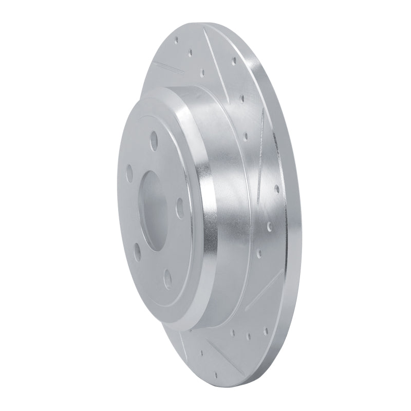 R1 2011-2022 Dodge Durango Rear Right Drilled & Slotted Silver Brake Rotor