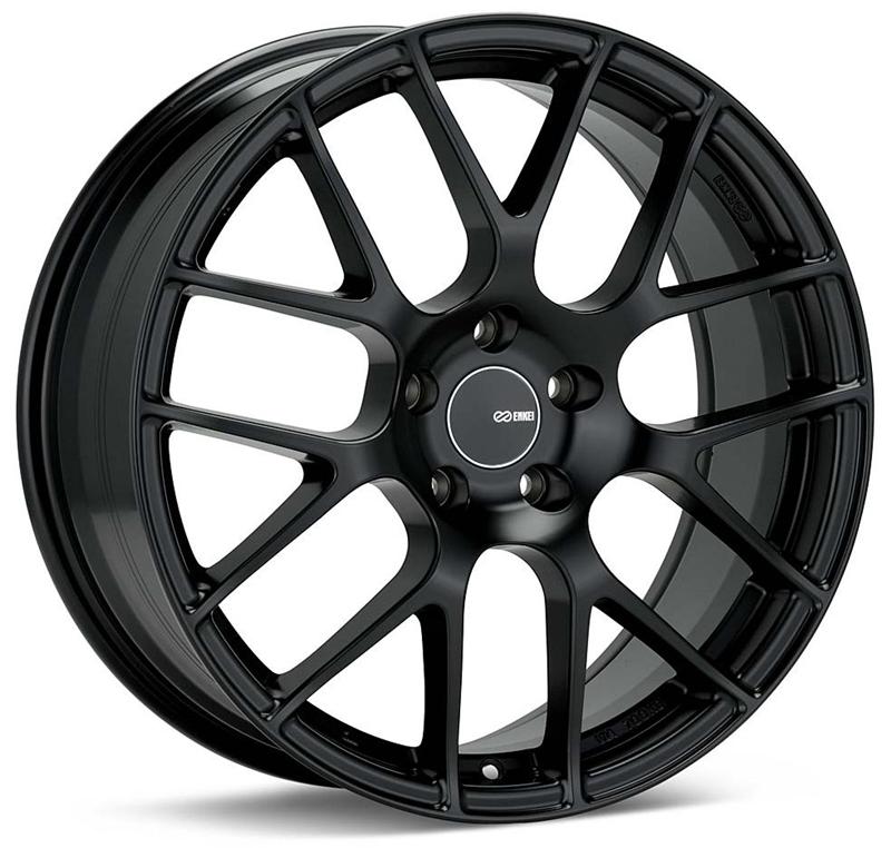 Enkei Raijin 19x8 32mm Offset 5x120 Bolt Pattern 72.6 Hub Bore Black Wheel