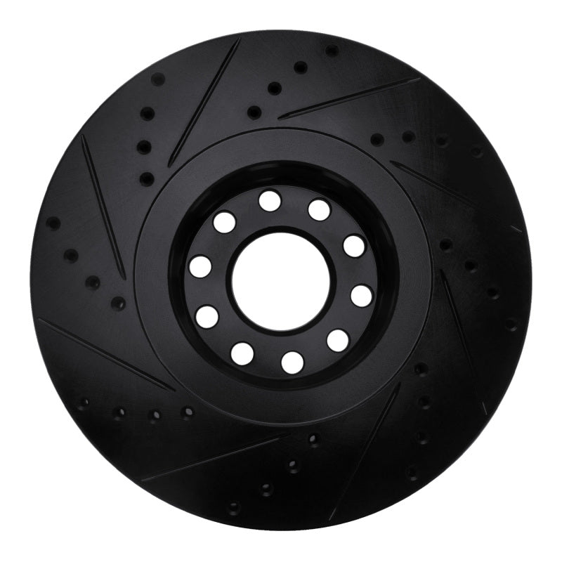 R1 02-05 Volkswagen Passat (USA/Canada) Front Right Drilled & Slotted Black Brake Rotor