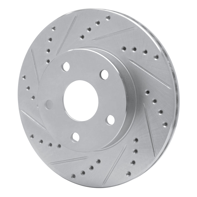 DFC 91-97 Toyota Previa Front Left Drilled & Slotted Silver Brake Rotor