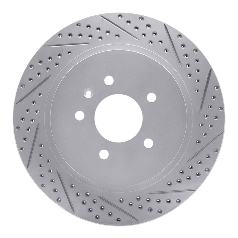 R1 05-11 Cadillac Cts Rear Right Drilled & Slotted Geo-Carbon Rotor
