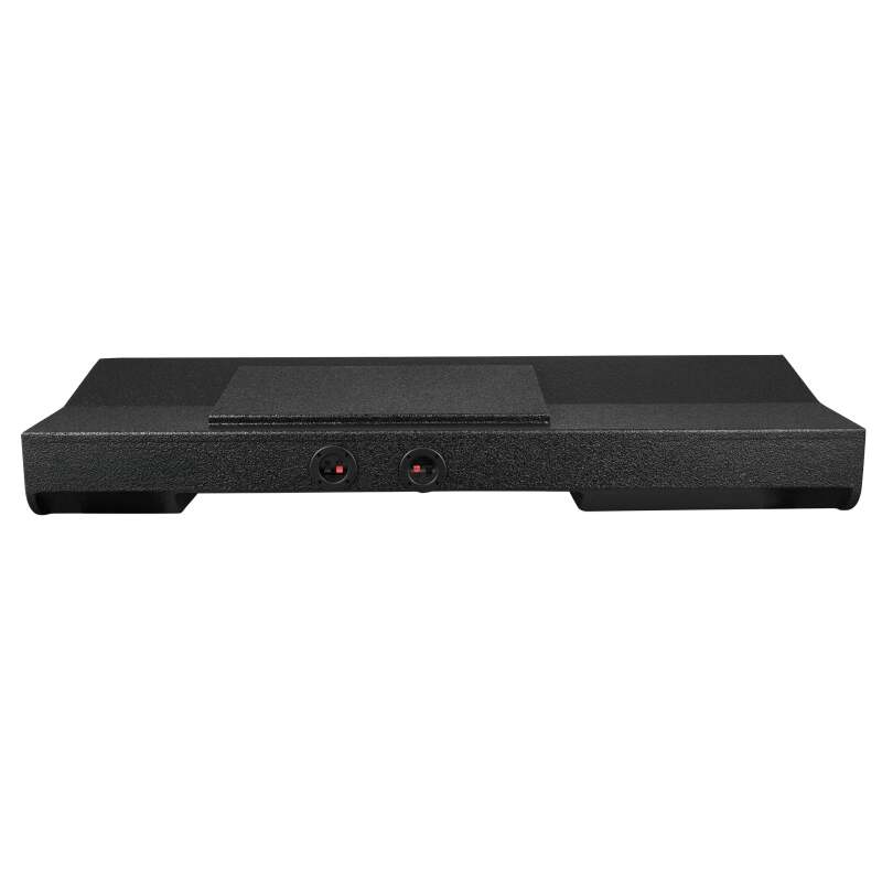 DS18 2x 12in Shallow Down Firing Underseat Ported Box Subwoofer Enclosure- Black Spray Paint Finish