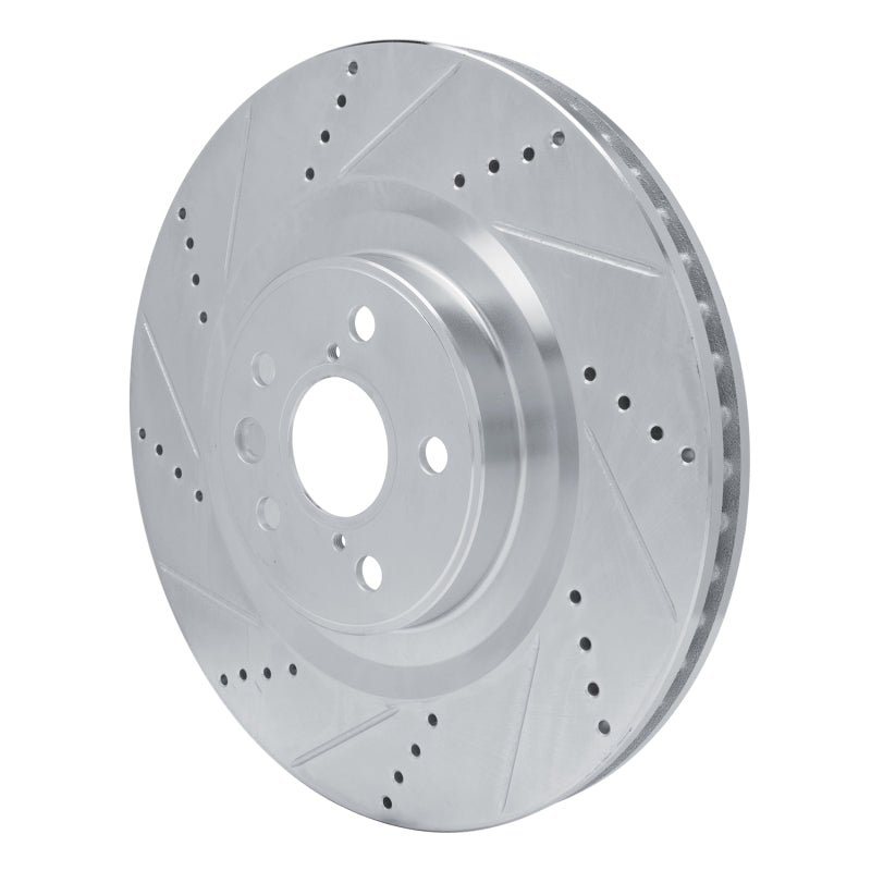 DFC 13-25 Lexus RC200T Left Front Drilled & Slotted Silver Brake Rotor