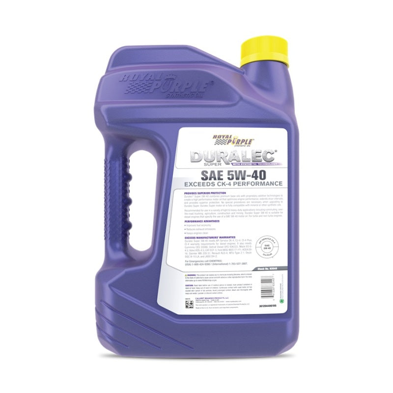 Royal Purple Duralec Super Diesel 5W40 CK-4 Motor Oil - 1 Gallon