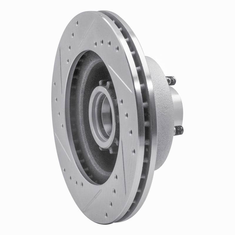 DFC 73-89 Chrysler LeBaron Front Right Drilled & Slotted Silver Brake Rotor
