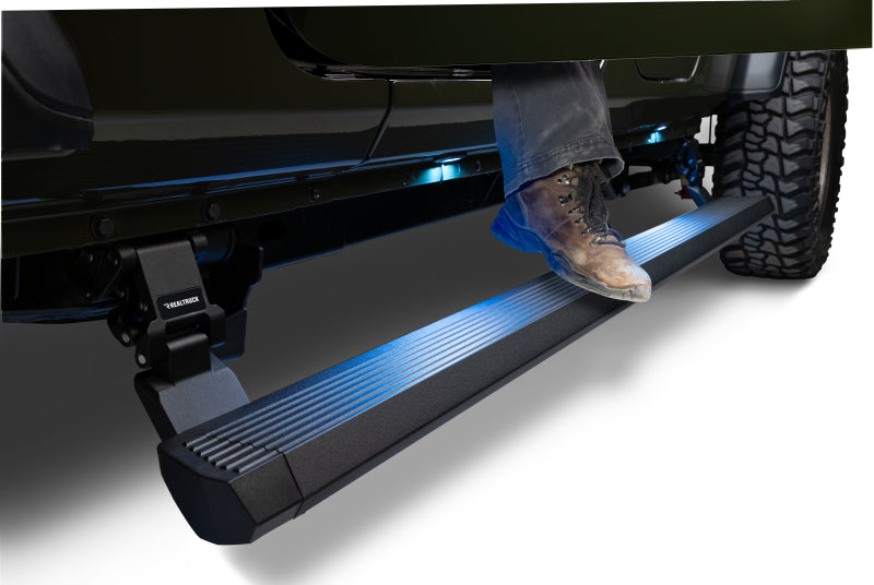 RealTruck 20-24 Jeep Gladiator CC 4dr VoltStep Electric Running Board Kit (Cut/Drill Req.) - Tex Blk