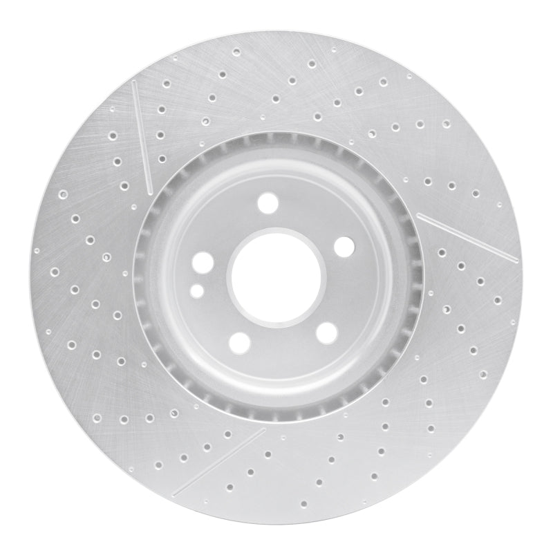 DFC 14-19 Mercedes-Benz GLA45 AMG Front Drilled & Slotted Silver Brake Rotor