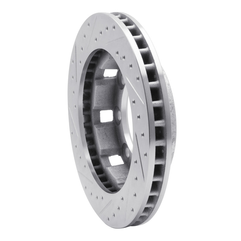 R1 71-91 Chevrolet P30 Van Front Right Drilled & Slotted Silver Brake Rotor