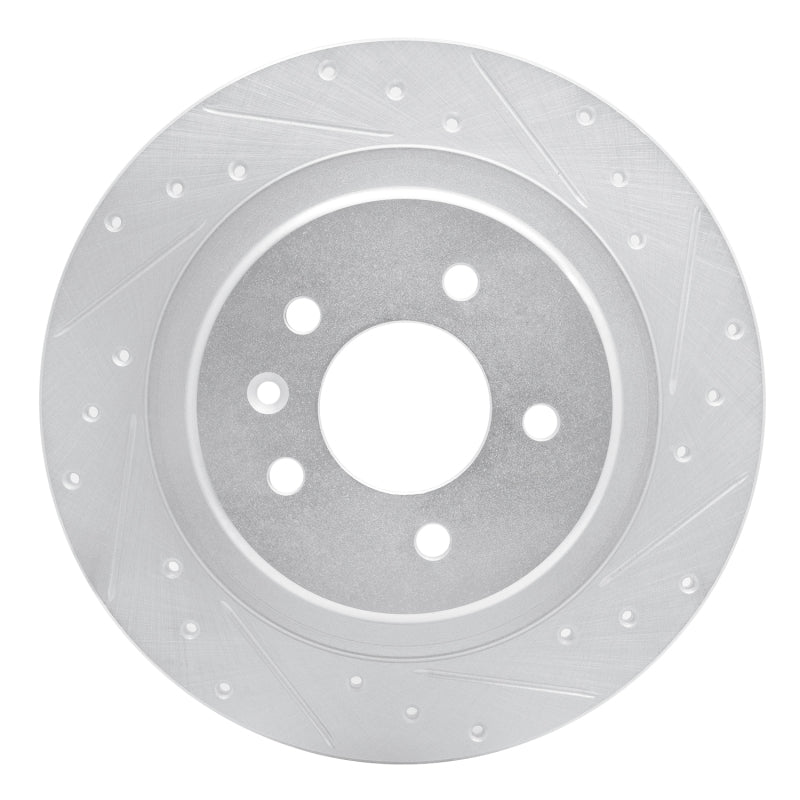 R1 16-18 Buick Envision Rear Right Drilled & Slotted Silver Brake Rotor