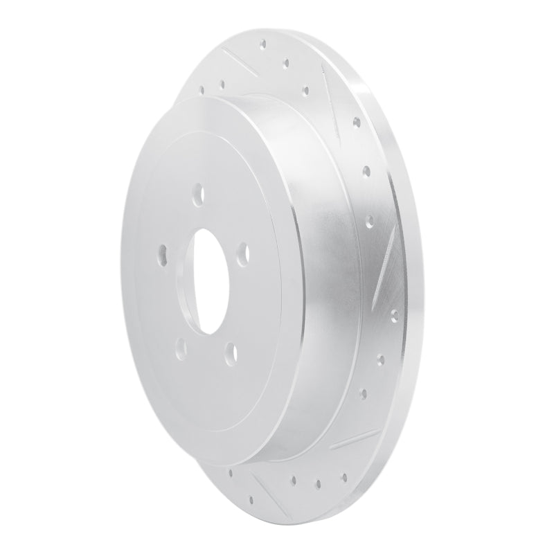 DFC 03-11 Lincoln Town Car Rear Right Drilled & Slotted Silver Brake Rotor