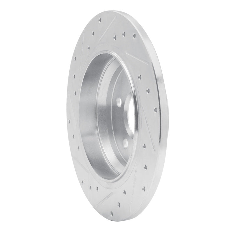 R1 07-13 Mercedes-Benz CL550 Rear Right Drilled & Slotted Silver Brake Rotor