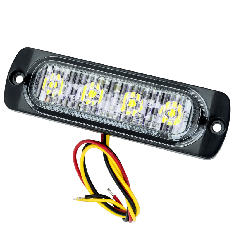 Oracle 4 LED Dual Color Slim Strobe - Amber/White