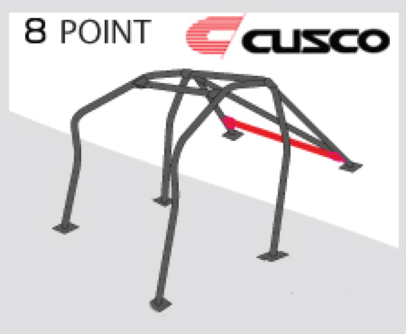 Cusco D1 Chromoly 8pt 2 Pssngr Around Dash 10-15 Hyundai Genesis Coupe LHD w/Sunroof (S/O No Cancel)