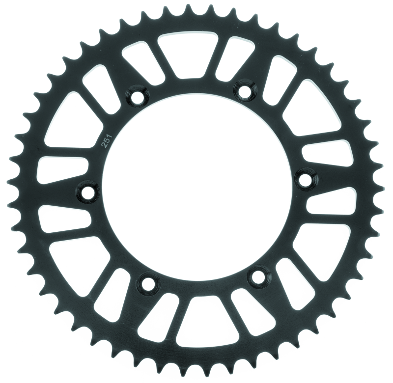 BikeMaster Honda Yamaha Rear Steel Sprocket 520 51T - Black