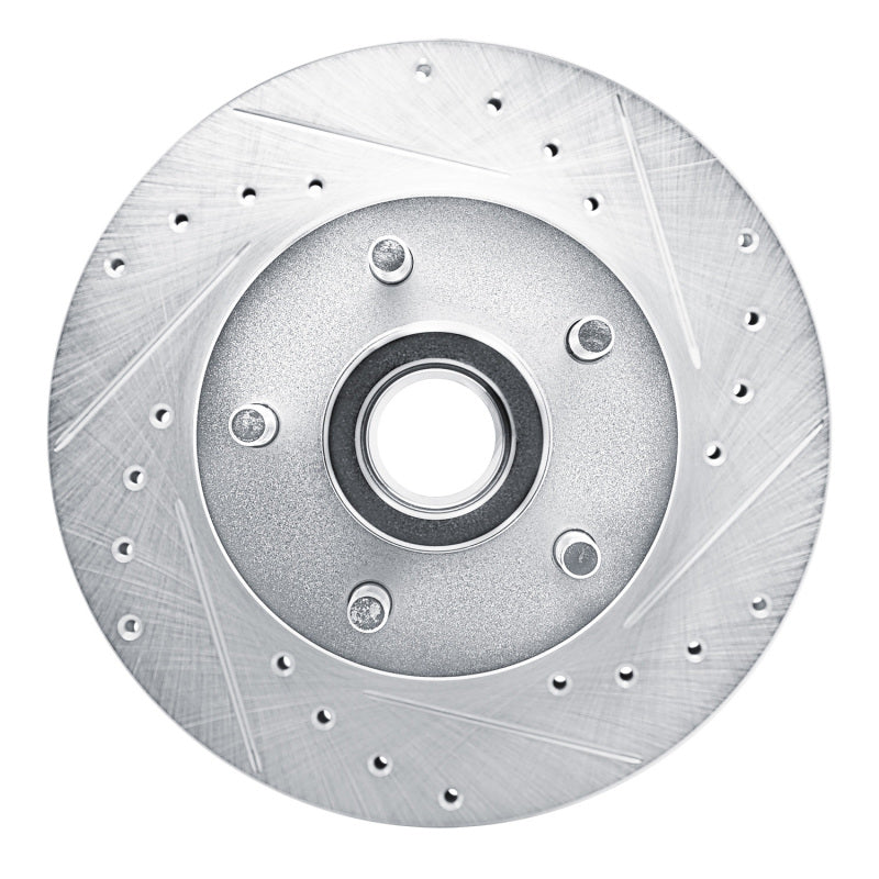 R1 79-83 American Motors SPIRIT Front Right Drilled & Slotted Silver Brake Rotor