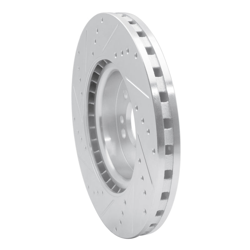 R1 12-18 Mercedes-Benz ML250 Front Right Drilled & Slotted Silver Brake Rotor