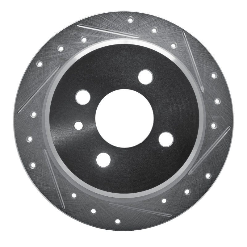 R1 88-90 BMW 325IX Rear Right Drilled & Slotted Silver Brake Rotor
