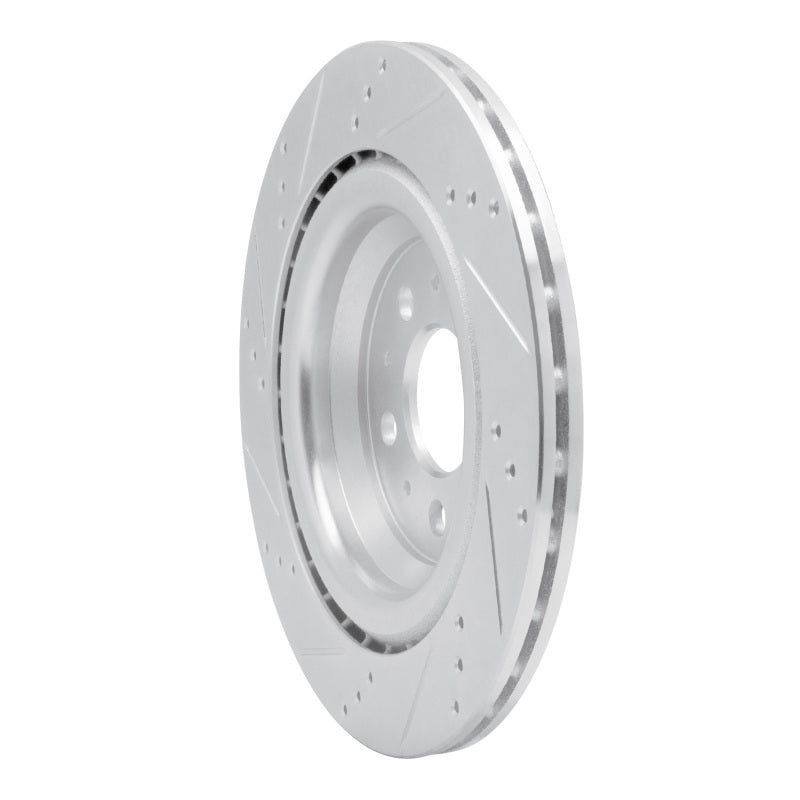DFC 17-25 Tesla Model Y Rear Right Drilled & Slotted Silver Brake Rotor
